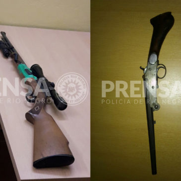 Incautan dos armas de fuego durante el fin de semana