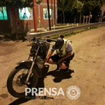 Moto vinculada a hecho delictivo fue incautada en operativo de control