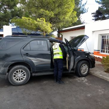 Incautan vehículo buscado por la Policía de Mendoza