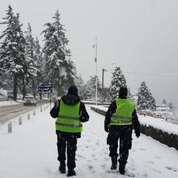 Intenso trabajo de la Policía de Río Negro por el temporal