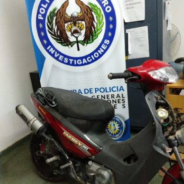 Recuperan una moto y una impresora que habían sido robadas en Viedma