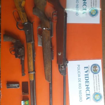 Allanamiento en Villa Regina: Secuestran armas de fuego