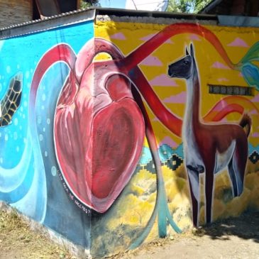 Realizaron un mural comunitario en la Comisaría 28º de Bariloche