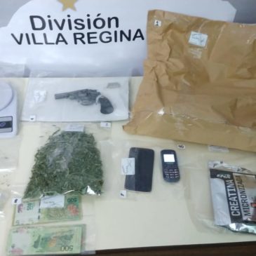 Villa Regina: tras una serie de allanamientos desarticulan una organización de ventas de drogas