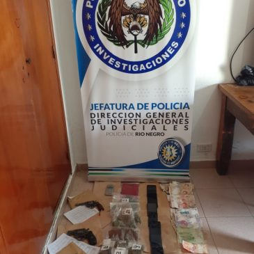 Allanamientos en Viedma: secuestran drogas, armas y dinero