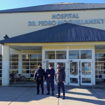 El Jefe de Policía se visitó la Escuela y el Hospital de Cipolletti