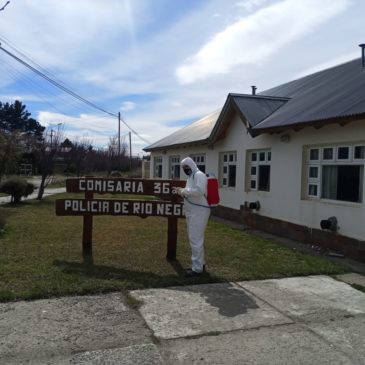 Avanza la desinfección de las unidades policiales de la zona cordillerana