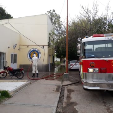 Se continúa con el cronograma de desinfección de las unidades policiales de Viedma