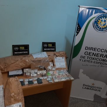 La Policía desbarató un “kiosco” de drogas en Lamarque