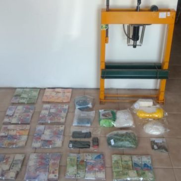 La Policía de Río Negro secuestró más de tres kilos y medio de cocaína de máxima pureza en Roca