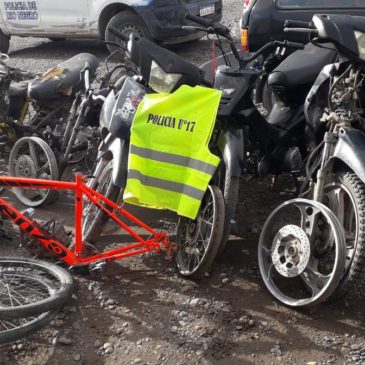 Lamarque: Policía recuperó motos y bicicletas en un allanamiento