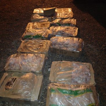 La Policía de Río Negro decomisó una carga de pollos y corderos faenados