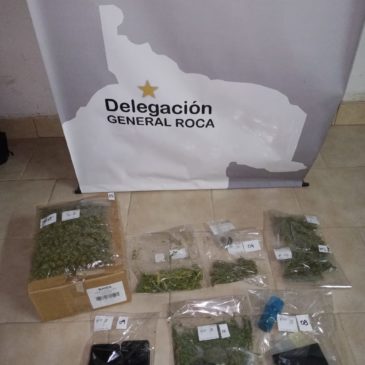 La Policía de Río Negro desarticuló un punto de venta de drogas en General Roca