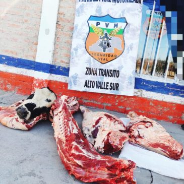 General Roca: Policía decomisó alrededor de 100 kilos de carne