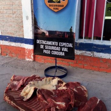 Policía decomisó alrededor de 150 kilos de carne en Paso Córdoba