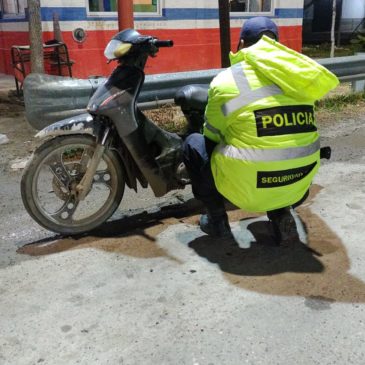 Chichinales: secuestran una moto con irregularidades