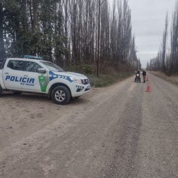 Policía realizó controles de prevención en la zona rural de Ingeniero Huergo