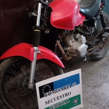 Cinco Saltos: Policía recuperó una moto que fue robada en Cipolletti