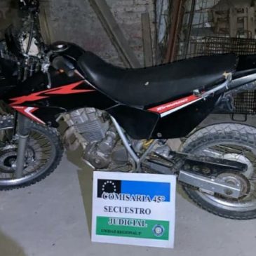 Policía recuperó una motocicleta en Cipolletti