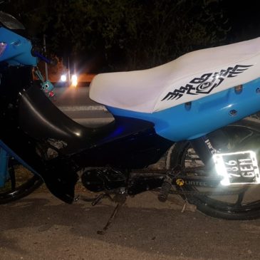 Policía secuestró motocicleta en Chichinales
