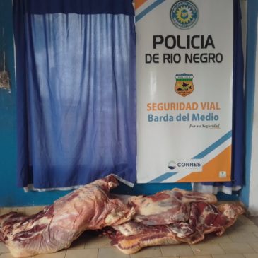 Barda del Medio: más de 130 kilos de carne fueron secuestrados en un control vehicular