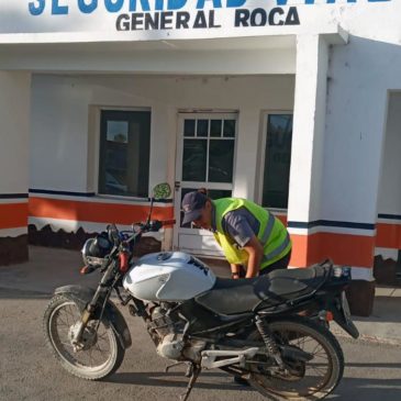 Se retuvo una moto con pedido de secuestro en General Roca