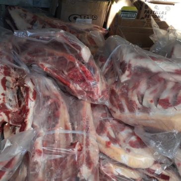 Policía decomisó 200 kilos de carne en Río Colorado