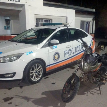 Roca: recuperan una moto con pedido de secuestro durante un control vehicular