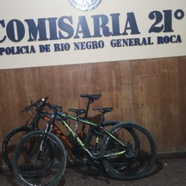 Recuperan dos bicicletas sustraídas del patio de una vivienda en General Roca