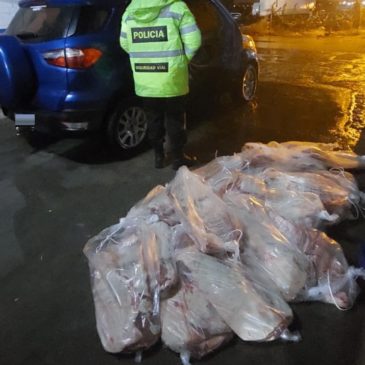 Policía decomisó carne que era transportada de forma irregular en Chichinales