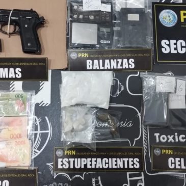 La Policía de Río Negro desactivó dos puntos de venta de droga en General Roca