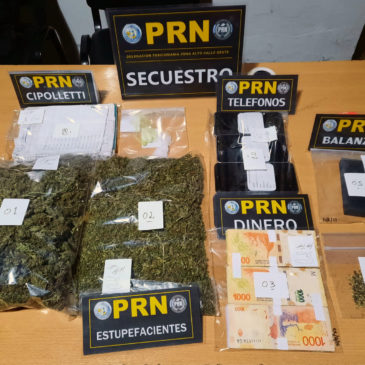 La Policía de Río Negro desactivó un punto de venta de drogas en Fernández Oro
