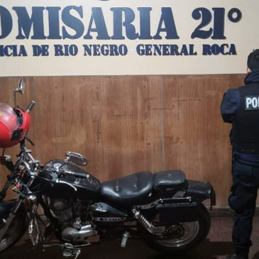 La Policía de Río Negro recuperó una moto robada en General Roca
