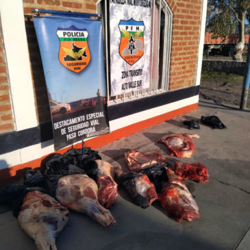 Paso Córdoba: se decomisaron más de 100 kilos de carne que era transportada de forma irregular
