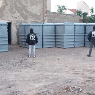 En exitoso operativo por estafa, la Policía de Río Negro recuperó 36 baños químicos nuevos