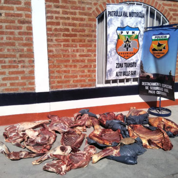 Paso Córdoba: Policía decomisó carne y detuvo a un hombre con pedido de captura