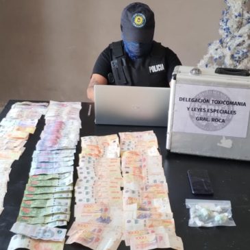 Importante golpe al narcotráfico en Roca: detuvieron a siete personas y secuestraron casi 9 millones de pesos, cocaína y armas