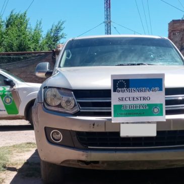 Contralmirante Cordero: recuperan una camioneta perteneciente a una empresa de Neuquén