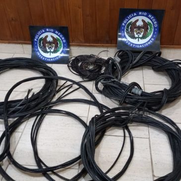 Secuestran 300 metros de cable en Choele Choel