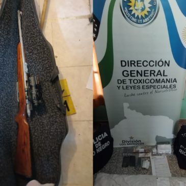 Policía desbarató puntos de venta de droga en Los Menucos y General Roca