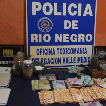 Valle Medio: Impresionante golpe al narcotráfico, alrededor de 30 millones de pesos y cuatro personas detenidas