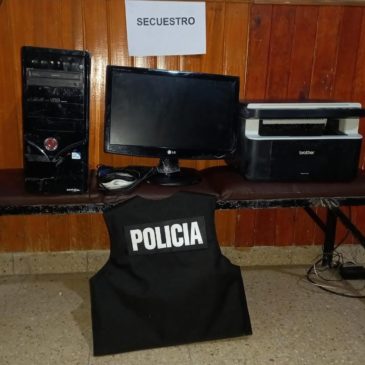 Maquinchao: la Policía recuperó elementos robados de la oficina de UPCN