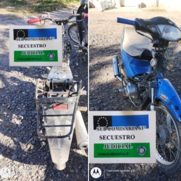 Barda del Medio: secuestran motos por no contar con las medidas de seguridad