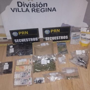 Una denuncia al 0800- DROGAS permitió desarticular un punto de venta de drogas en Villa Regina
