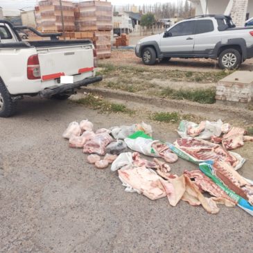 La Policía decomisó 70 kilos de carne y chacinados en General Conesa