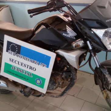 Cipolletti: efectivos reconocen y recuperan moto con pedido de secuestro desde Neuquén