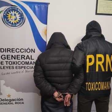 Detienen a un hombre vinculado a la comercialización de estupefacientes en General Roca