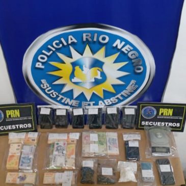 La Policía de Río Negro desbarató dos puntos de venta de drogas en Viedma