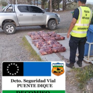 La Policía decomisó carne sin hueso trasladada de manera irregular hacia La Pampa