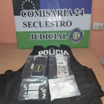 Cipolletti: Policía detuvo a dos personas que llevaban envoltorios con cocaína